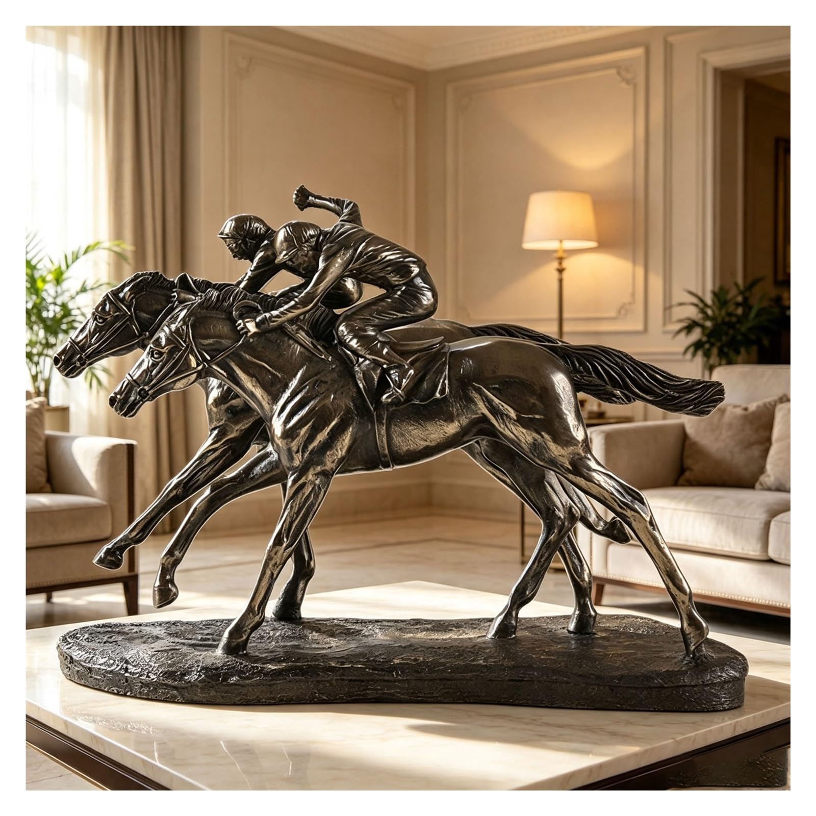 Design Estatua Ornamental Coleccionable De Bronce para Salón