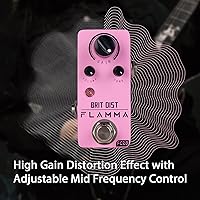 Vista 78 de FLAMMA FC05 Mini pedal de modulación con brida de coro Trémolo Phaser Vibrato Rotary Liquid Autowah Stutter Ring LowBit