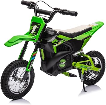 24V Electric Dirt Bike for Kids - 13.6MPH Fast Speed Motorcycle for Kids with 250w Motor and Air-Filled Tires