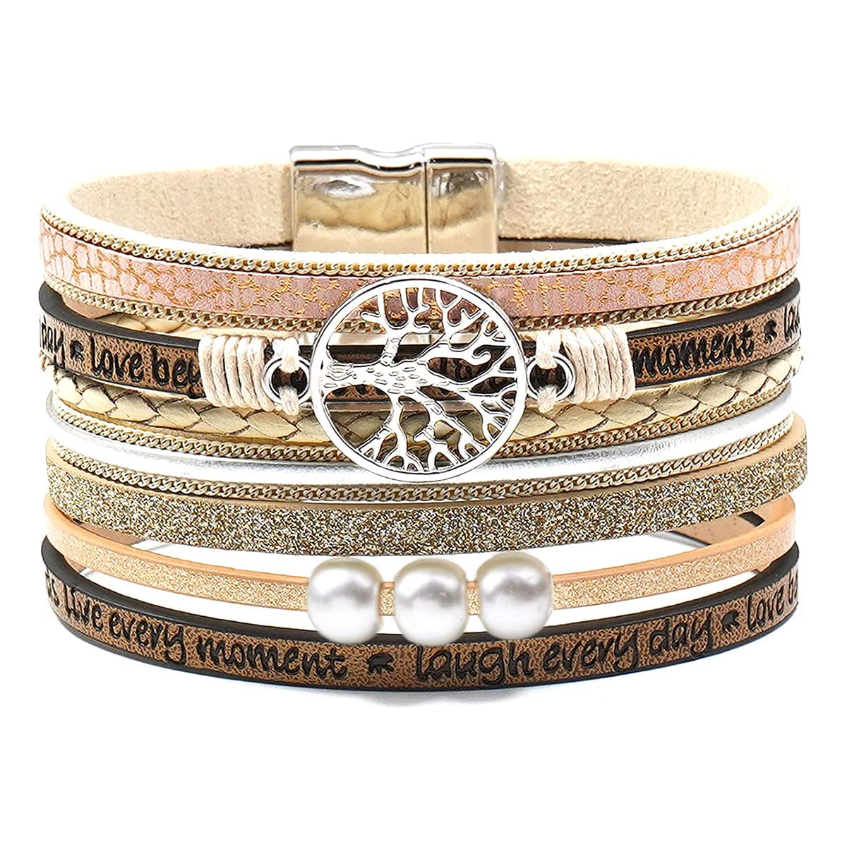 RoCetysellPulsera Mujer Arbol de La Vida Regalo Dia de la Madre para Mama, Pulseras Acero Inoxidable para Mujer, Pulsera de Joyería para Mujer con Circonias Cúbicas Regalo para Mujer Original