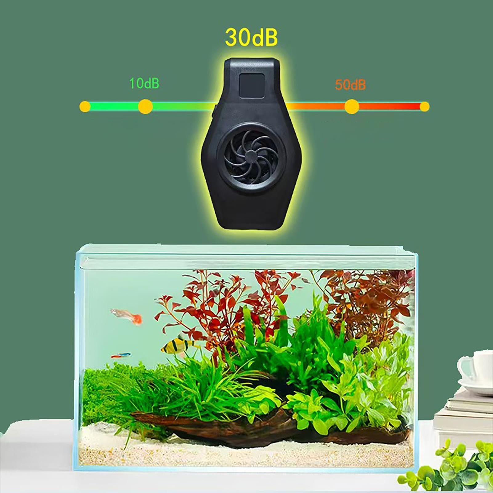 Ventola di raffreddamento per acquario, compatto per acquario, 2 dispositivi di raffreddamento per acquari, per casa, soggiorno, posto di lavoro