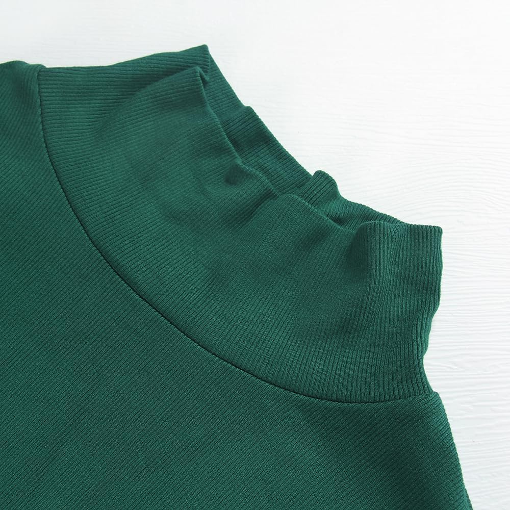 GEMBERA Womens Long Sleeve Turtle Neck Basic Slim Fitted Ribbed Knit Tops Thermal Shirts - Image 6