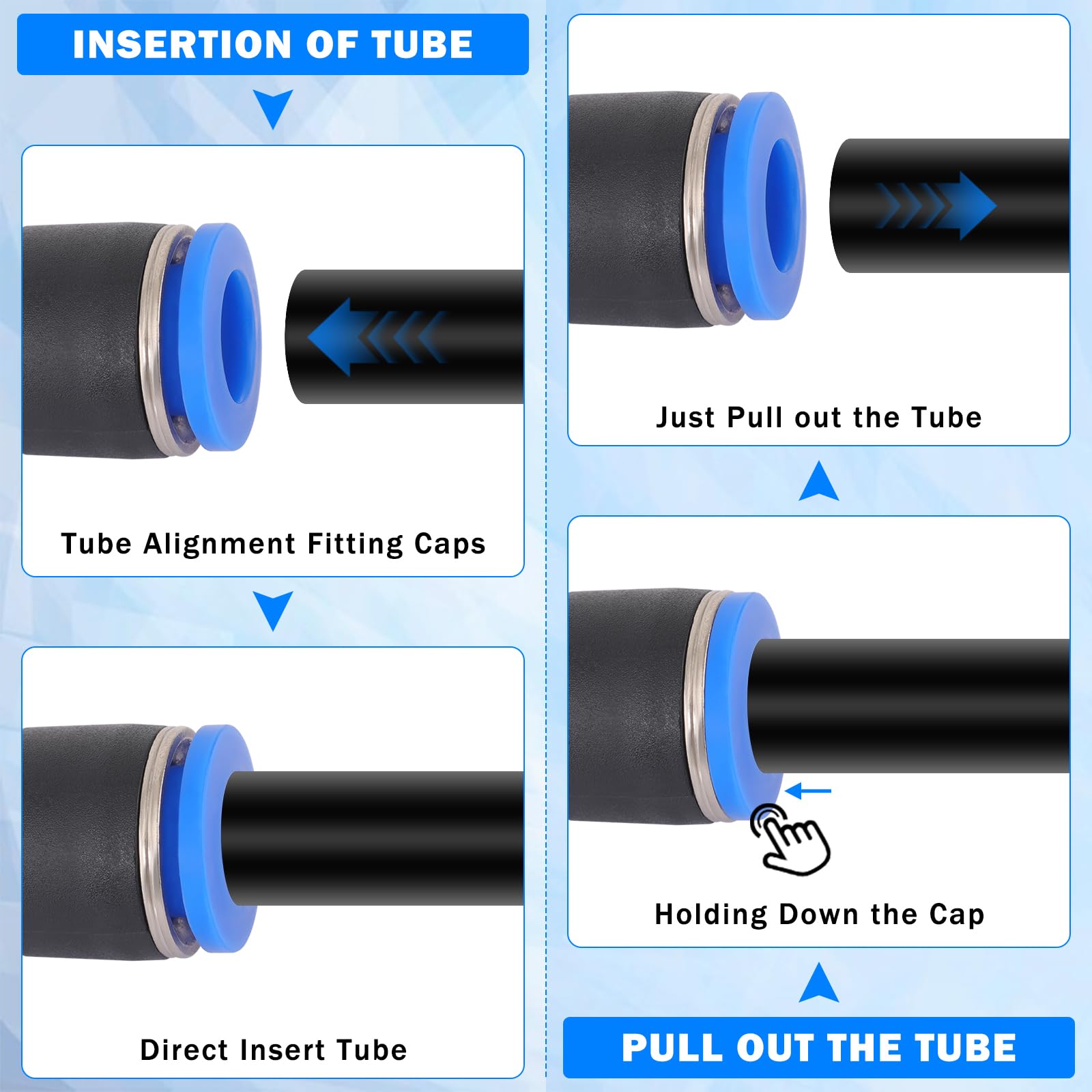 Pneuatic Quick Connector PC Pl Pb 4-12 Hose Tube Air Fitting 1/4' 1/8' 3/8' 1/2' Ale Thread Pipe Coupler - Pneuatic Fitting, Quick Coupling