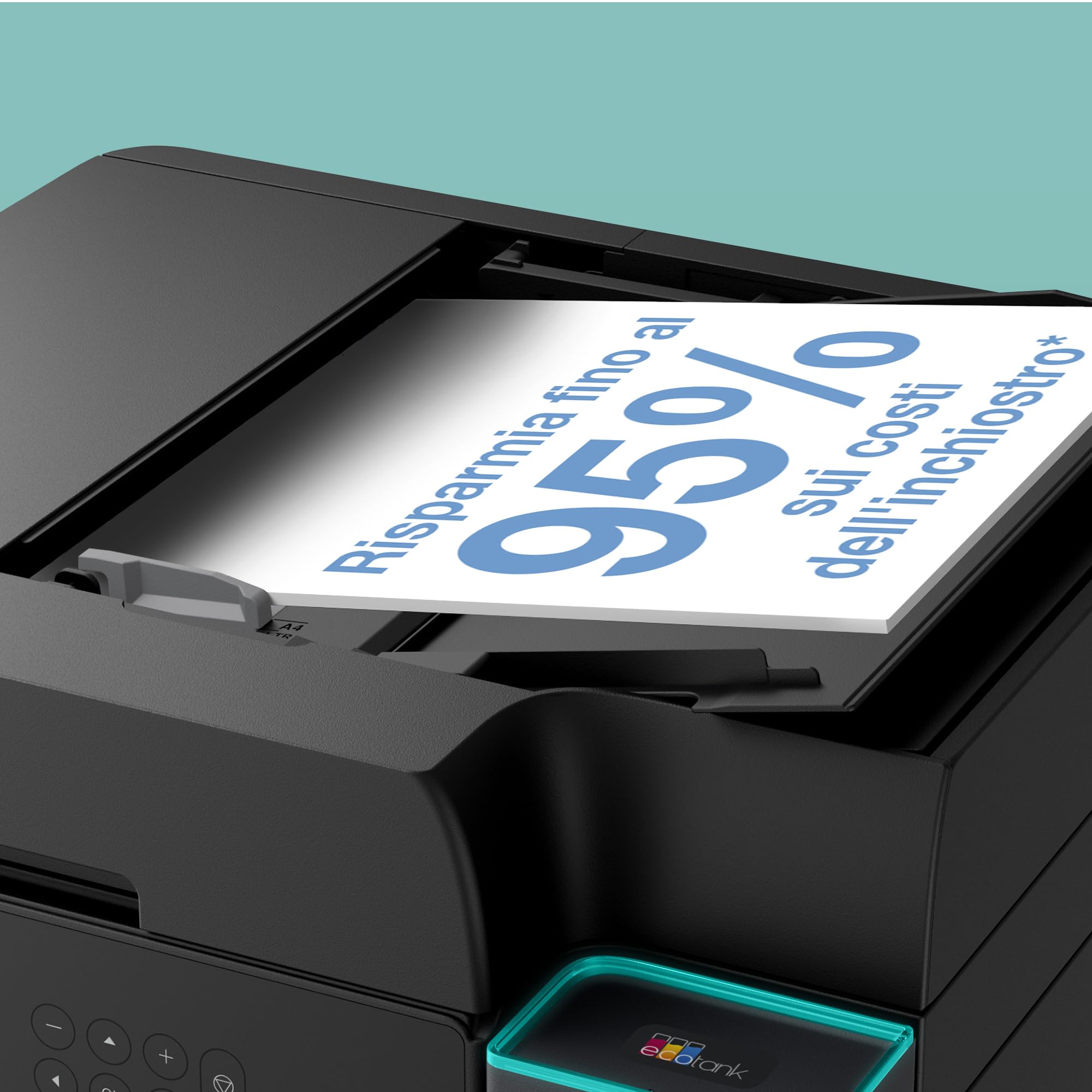 Epson EcoTank ET-3950 Stampante A4 Wi-Fi Fronte/Retro Stampa Copia Scansione Display LCD 6.1 cm ADF 30 Fogli 3 Anni Inchiostro Inclusi