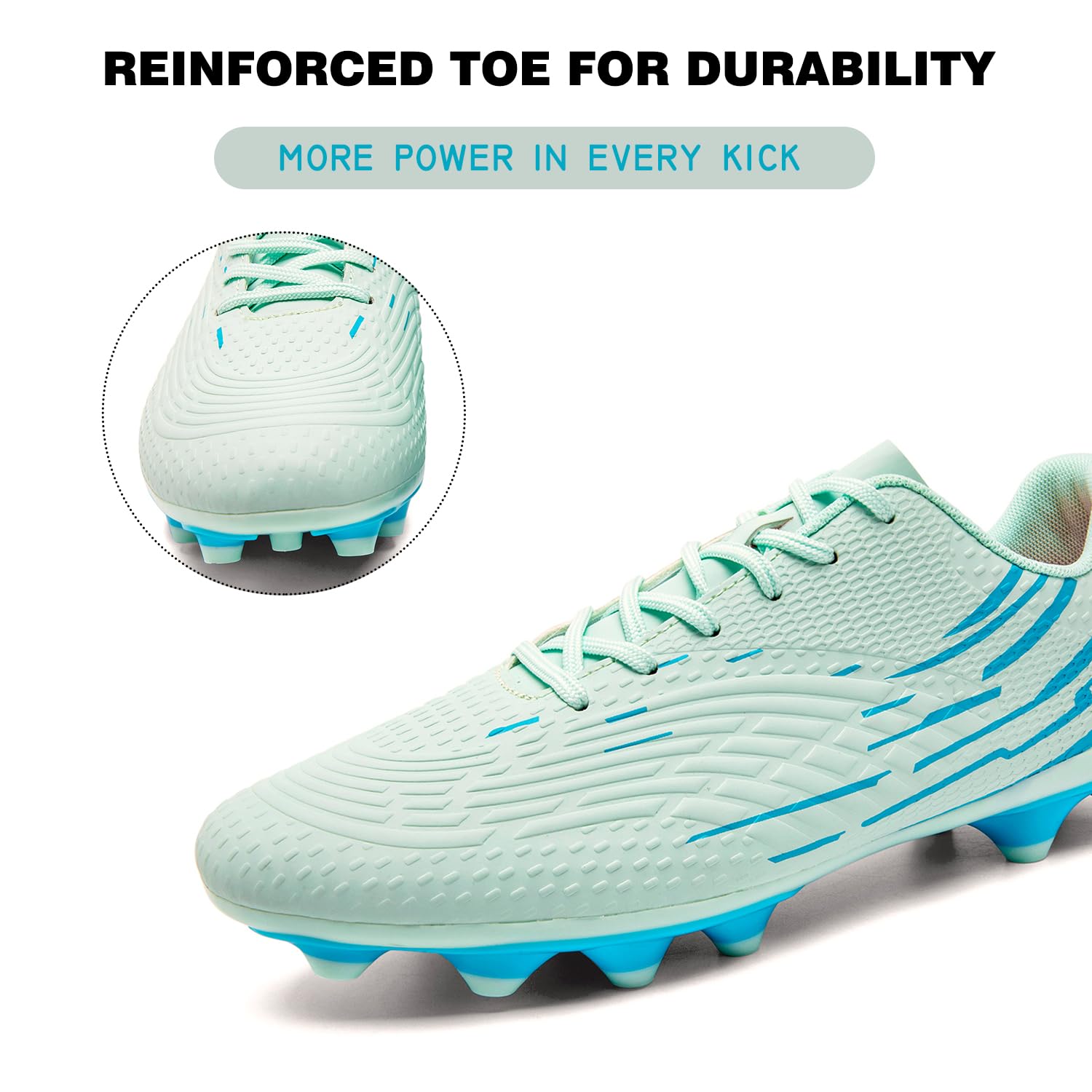 DimaiGlobal Herren Fußballschuhe mit Stollen Hallen Fußballschuhe Damen Kunstrasen Kickschuhe Futsal Schuhe Jugendliche Fussballschuhe Stollenschuhe Trainingsschuhe Unisex - 4