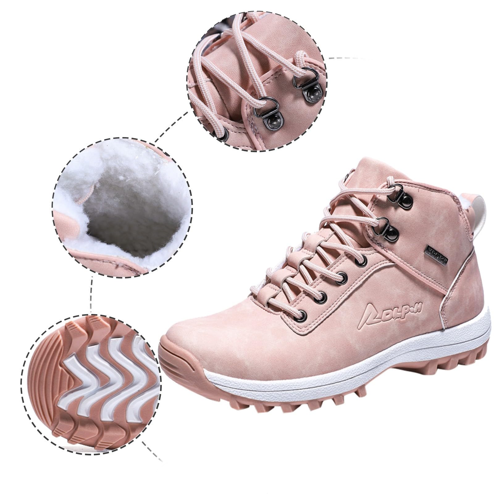 Stivali da Neve Donna Stringati Alti Caldi per Coppie Moda Invernale Uomo E più di Cotone Casual Ispessiti in Scarpe