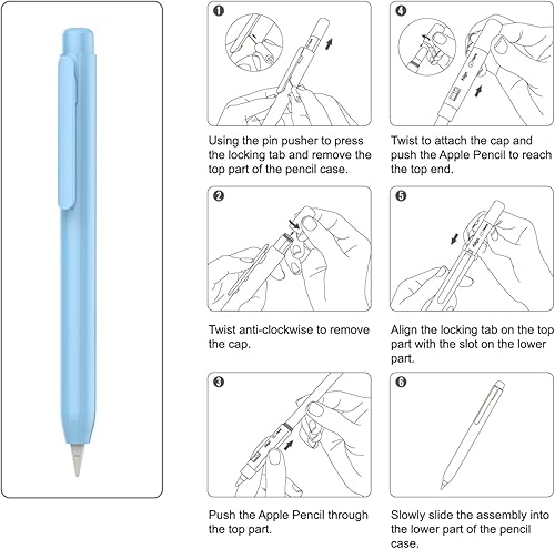 Vista 126 de Funda protectora MoKo para Apple Pencil, Rosado