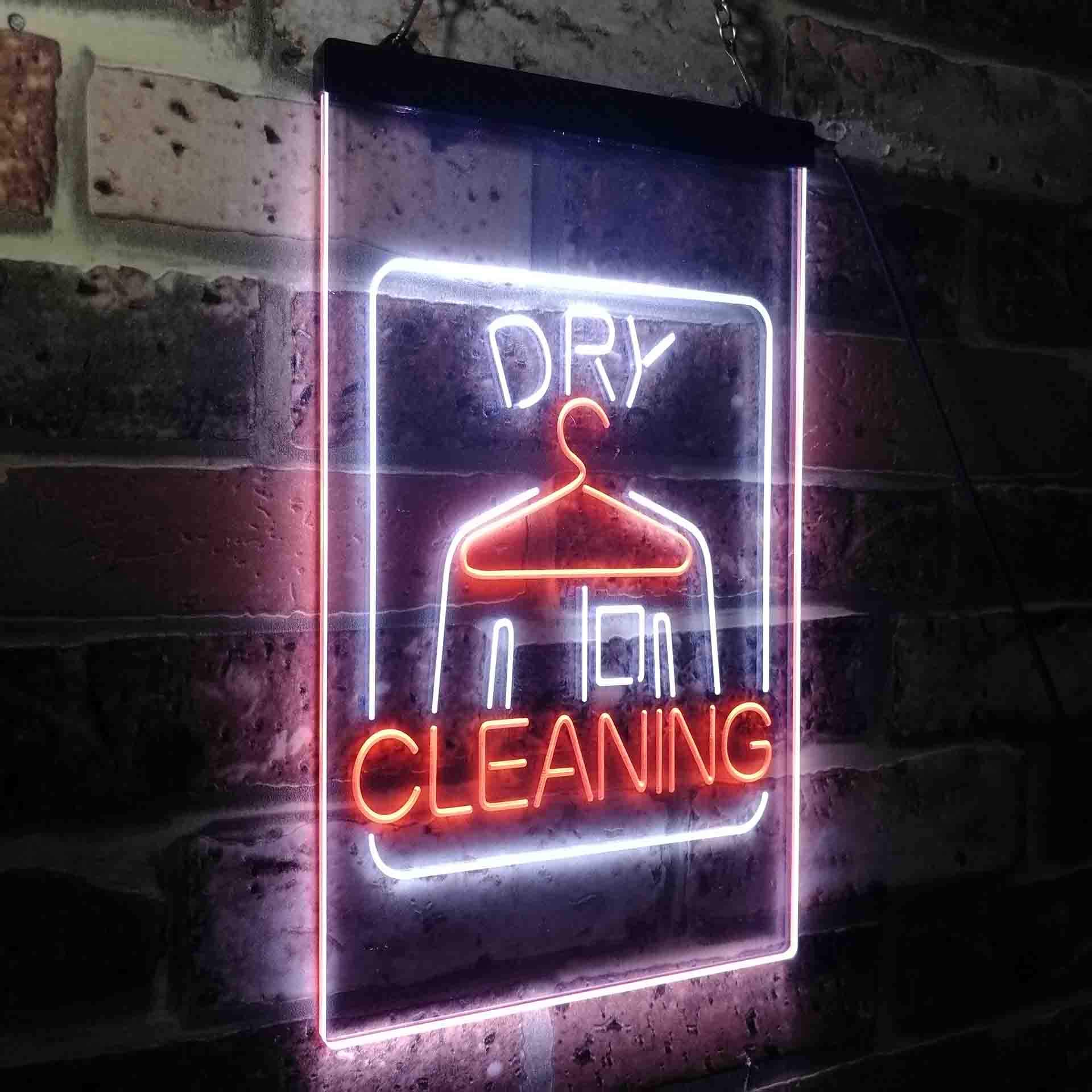  DRY ネオンサイン 看板 Amazon | Dry Cleaning Laundry Dual Color LED看板 ネオンプレート
