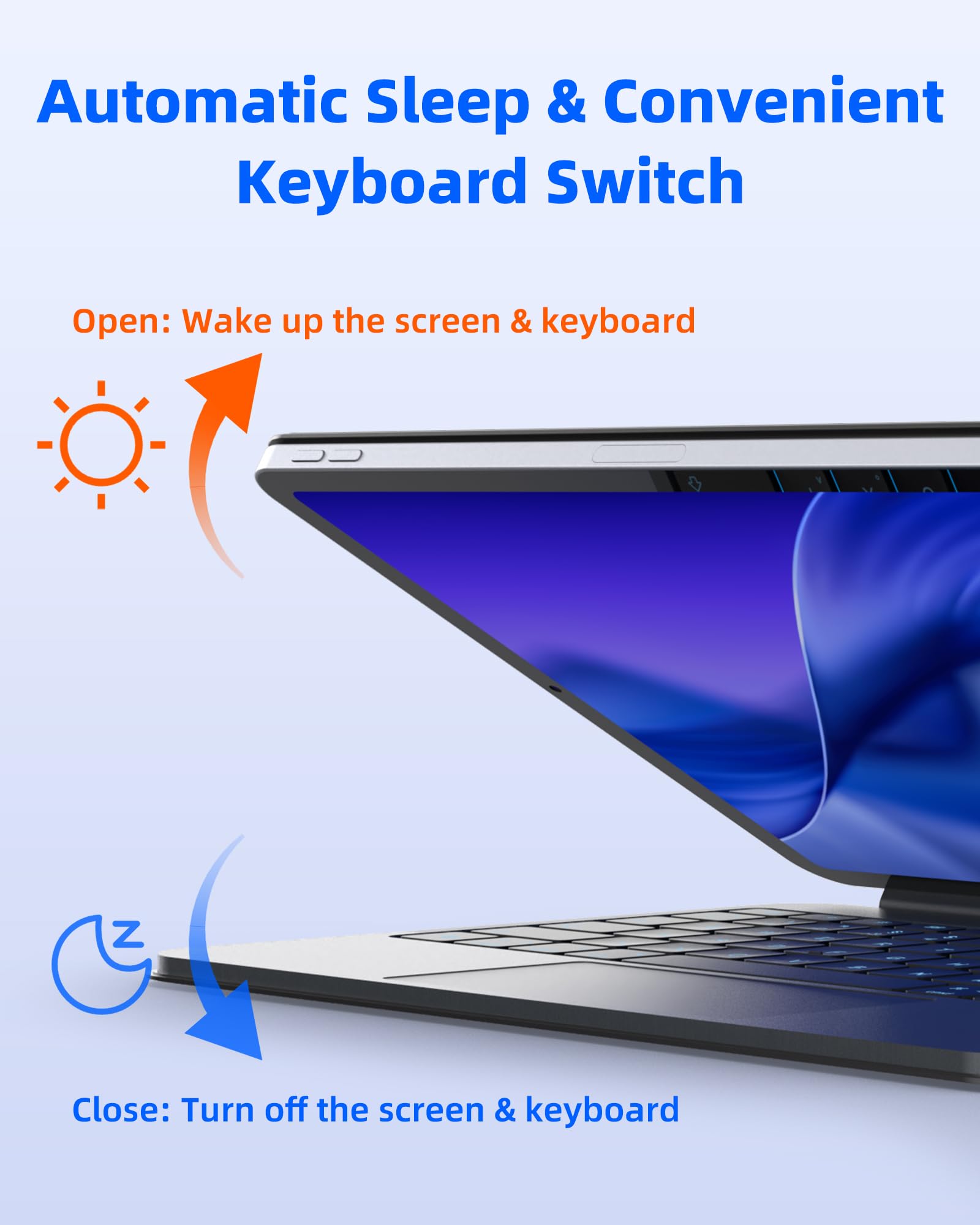 Bettdow Magnetic Keyboard Case for iPad Air 13