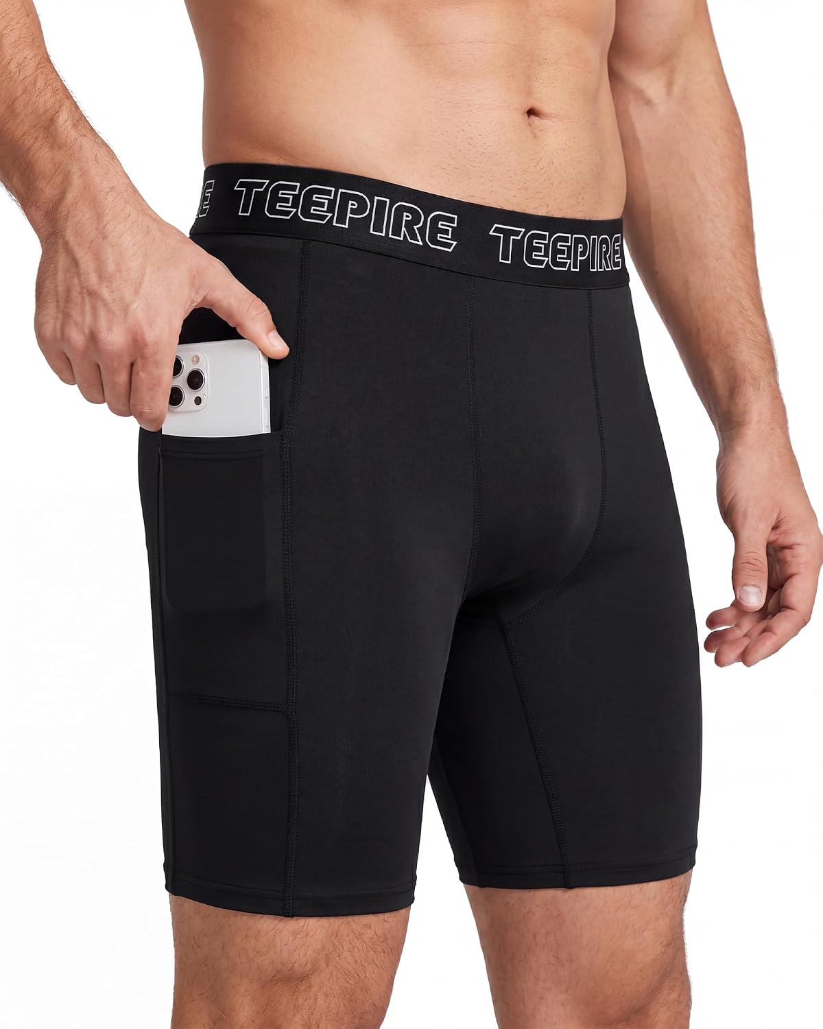 5 Pack Mens Compression Shorts with Pocket, Spandex Underwear Gym Shorts | Quick Dry, Lightweight, Mens Performance Base Layer Underwear, Athletic Workout Shorts for Basketball & Training