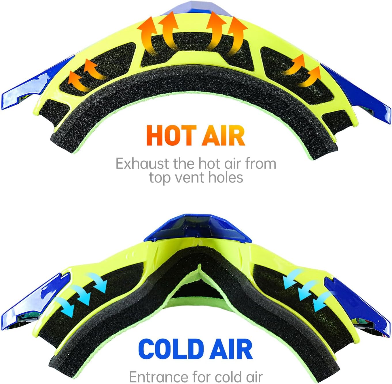 Motocross Goggles with Nose Guard, Anti-Fog OTG Dirt Bike Glasses for Men & Women, UV Protection Off-Road Eyewear - Image 4