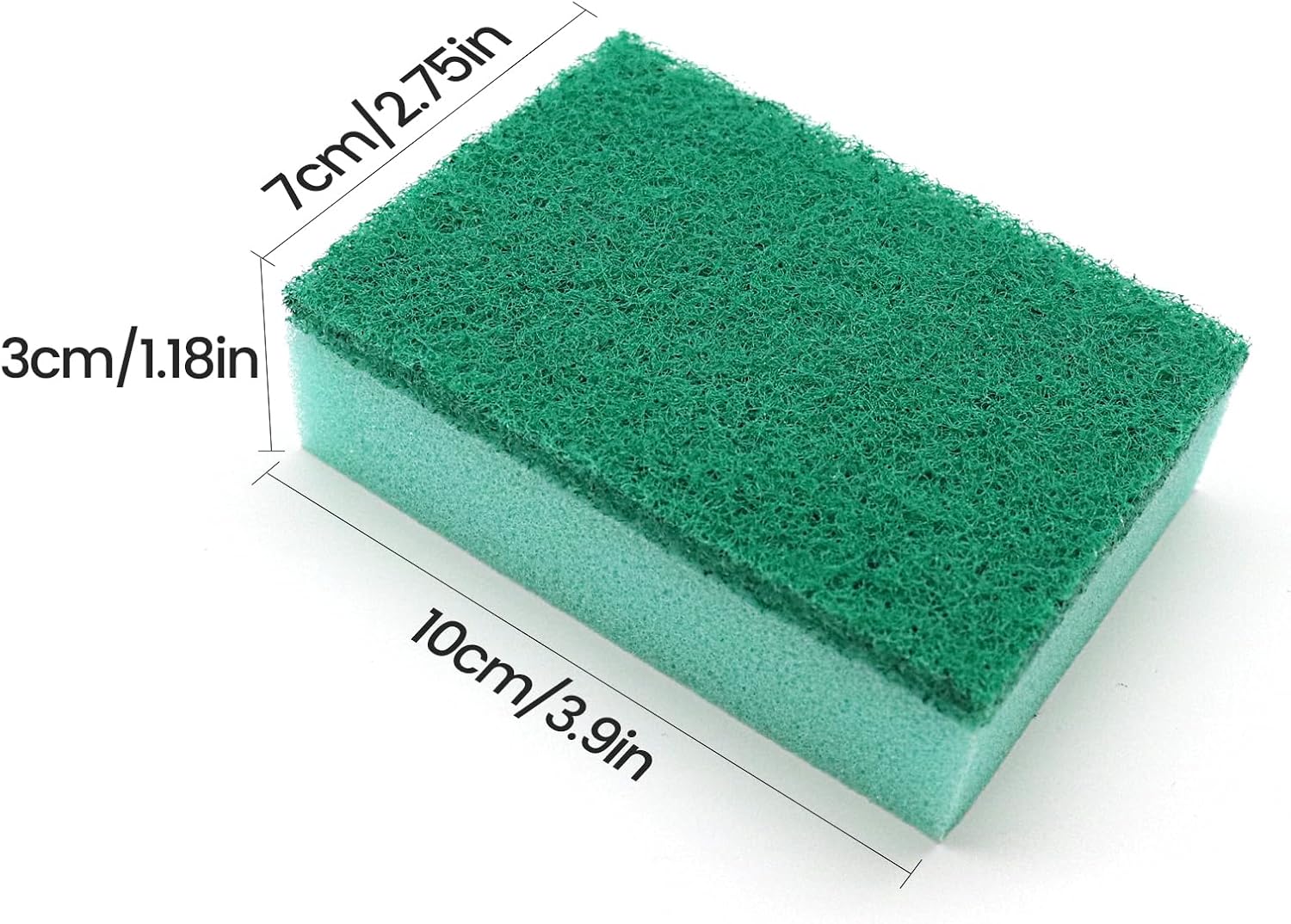 (64 Pack)Kheoxusa Individually Wrapped Sponges,Sponge Individually Wrapped,Individually Wrapped Sponges Bulk Packed for Cleaning Dishes Kitchen Scrub Dish Non Scratch Scrubber Small Bulk(Color Random)