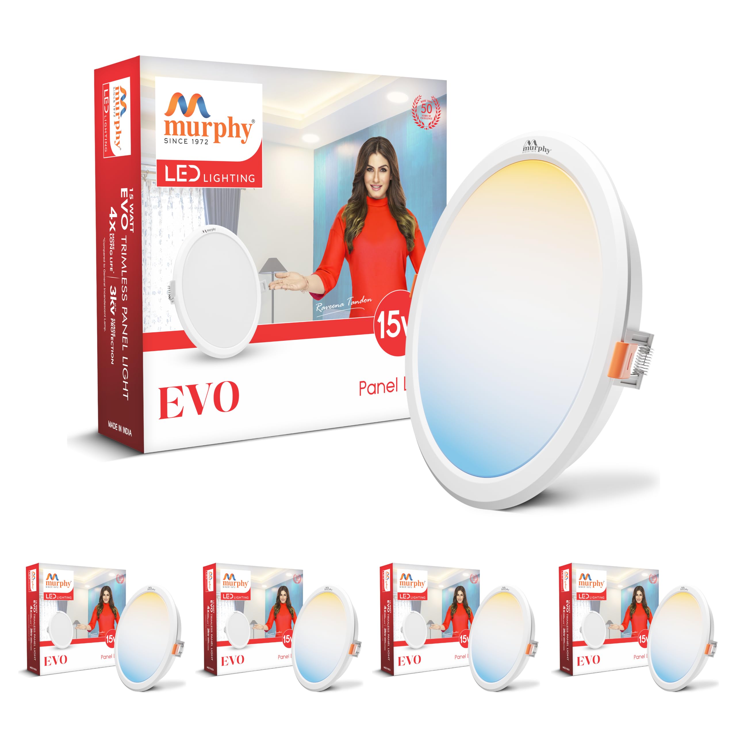 Murphy LED Panel Light - 3 Color Modes, 4 Pack -13