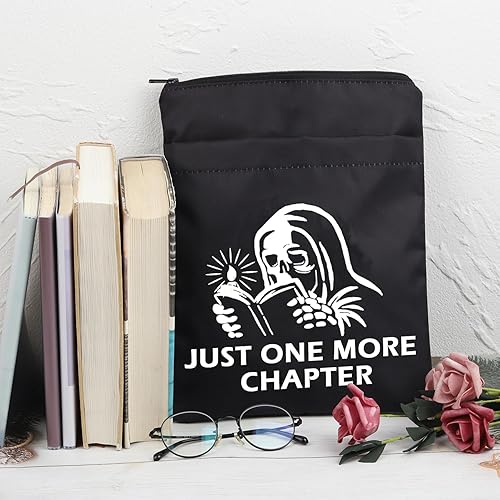 Miniatura 3 de BDPWSS Just One More Chapter - Libro de regalo para amantes de los libros, regalo de lectura de esqueleto, divertido regalo para lectores ratones de