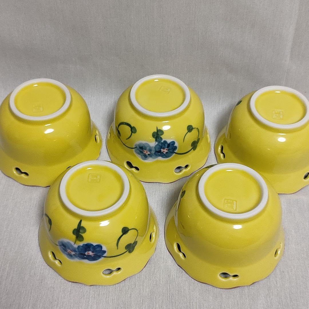 有田焼 祥玉窯 黄彩 瓢透かし 小鉢揃　　 　　 5客セット 和食器 Amazon.co.jp: 有田焼 祥玉窯 黄彩 瓢透かし 小鉢揃 5枚セット