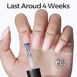 TOMICCA Milky White Gel Nail Polish, Nude Translucent Jelly Natural Color Soak Off UV for French Manicure