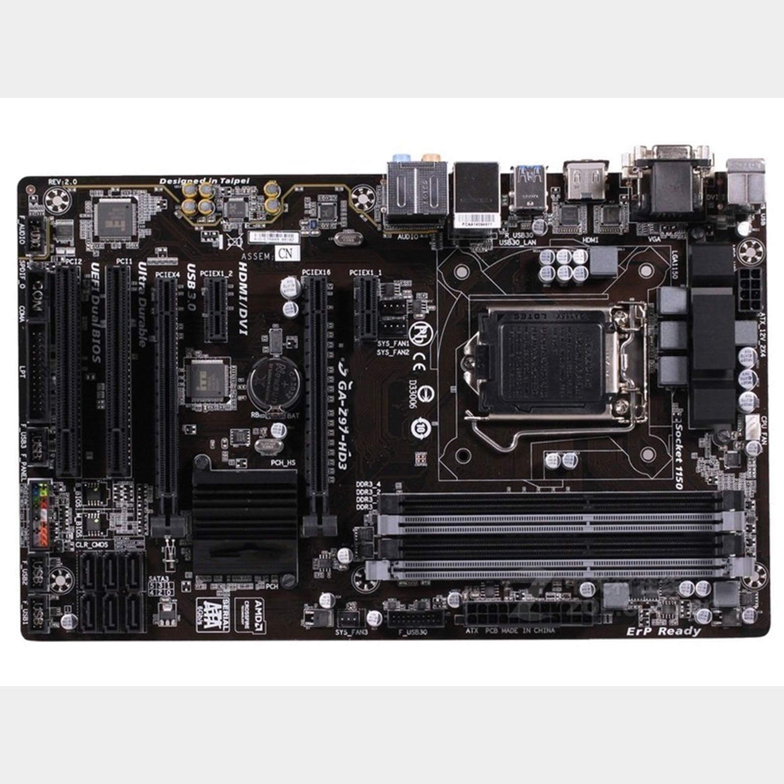 lilili Desktop Motherboard Used Gigabyte GA-Z97-HD3 100% Original Motherboard LGA1150 DDR3 USB3.0 32G Z97 Z97-HD3 Desktop Mainboard SATA III Mother Board Solid State Motherboard