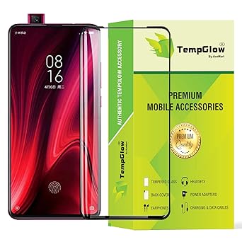 Screen Protector for Mi Redmi K20 Pro | K20 | 9T | 9T Pro (Black) Tempered Glass Edge-to-Edge 6D Screen Guard With Installation Kit