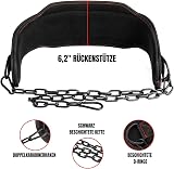 EVO Fitness Ceinture Lestée Musculation 36 Pouces Chaîne Réglable Ceinture De Musculation 6,2" Support Dorsal Ceinture De Levage Ceinture De Trempage Menton Pull Ups Hommes Gym (Noir) - 3