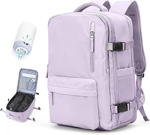Vista 264 de VECAVE Mochila de viaje para laptop, mochila aprobada para vuelos,Mochila deportiva para universidad casual, E-peacockblue, Mochila para laptop