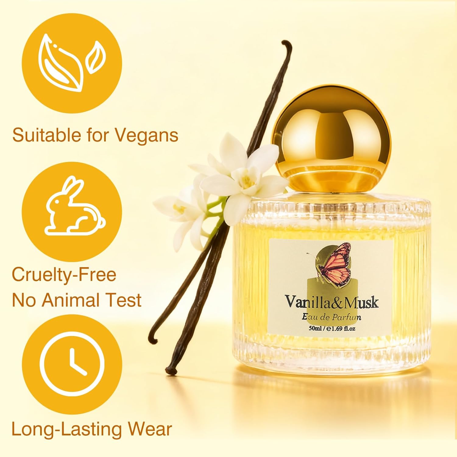 Vanilla Musk Perfume for Women, 1.7 fl oz Eau de Parfum Spray, Long Lasting Sweet Warm Vanilla Scent, Valentine's Day Gifts for Her, Galentines Day Perfume Gift for Women - Image 5