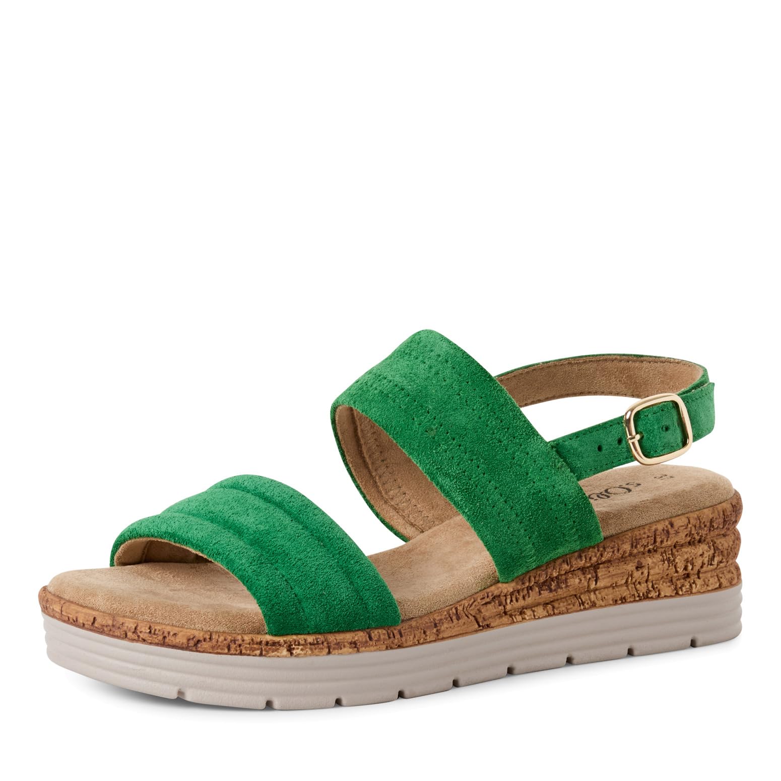 s.Oliver Women Damen 5-28701-44 Wedge Sandal, Green, 5 UK