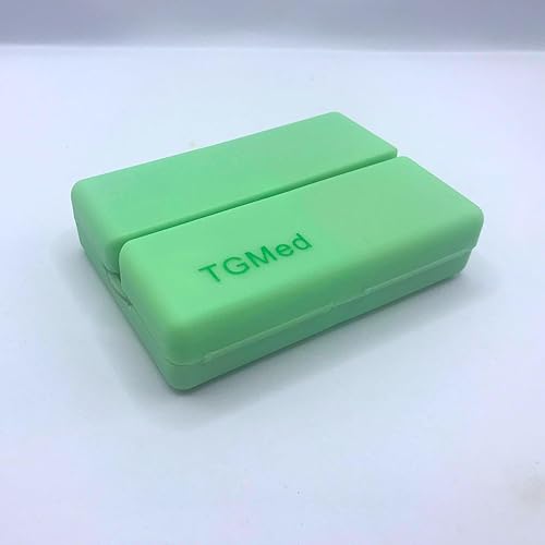 TGMed Diseño plegable, 7 compartimentos, tamaño de viaje diario, pastillero portátil, organizador para medicamentos, suplementos y vitaminas, cabe