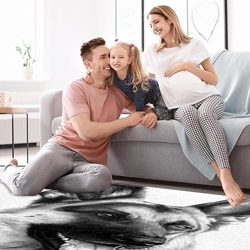 Miniatura 2 de VBFOFBV Alfombra de área para interiores y exteriores, no se desprende, dormitorio, sala de estar, comedor, terraza, patio trasero, patio, pastor