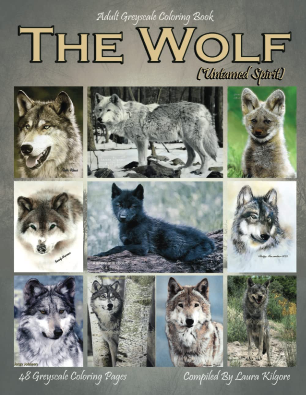 The Wolf (Untamed Spirit): Adult Greyscale Coloring Book with beautiful images of the wolf. If you like to color fur, then this book has the images for you to enjoy.