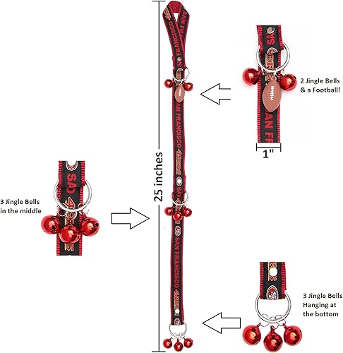 Miniatura 4 de NFL San Francisco 49Ers - Caja de regalo para mascotas con 2 juguetes para perros, 1 logotipo grabado natural para perros, 1 camiseta de la NFL, 1
