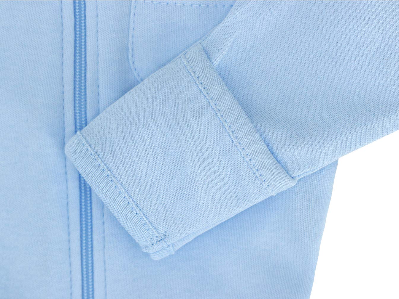 BINIDUCKLING Paquete de 2 pijamas unisex con pies acogedores para recién nacidos, niños y niñas, de colores sólidos, de algodón, de 0 a 12 meses
