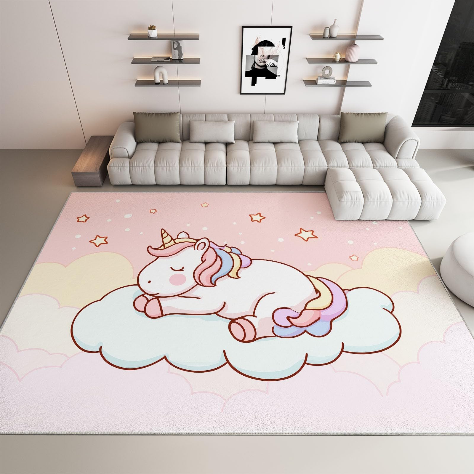 Grand tapis de sol haut de gamme lavable aux finitions soignées
