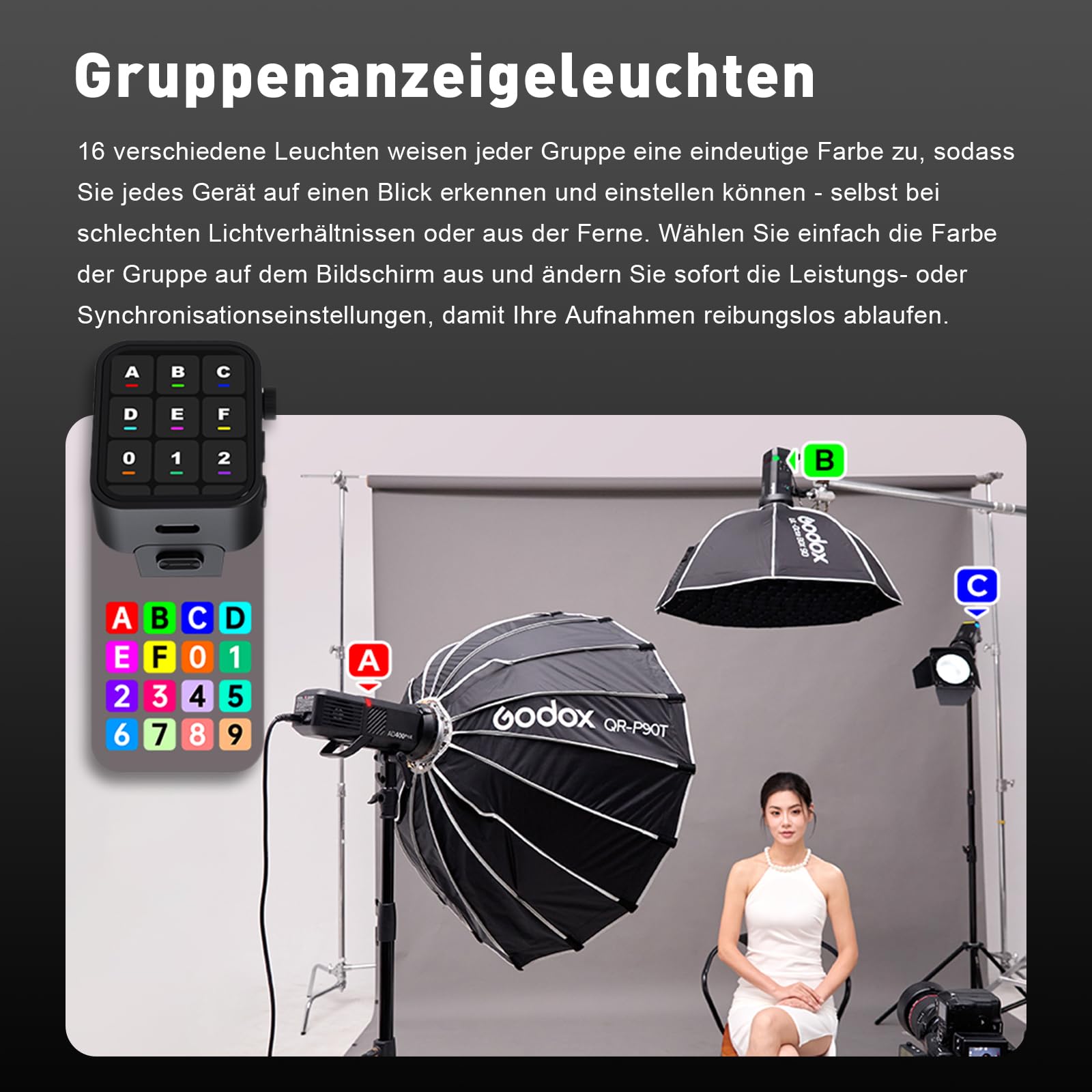 Godox AD400ProII 400Ws Blitzgerät für Fotografie AD400Pro II Outdoor Blitz | AD400 PRO II Blitz TTL GN72 HSS 1/8000s,0.01–1s Ladezeit,2.4G Wireless X mit 30W Bi-Color LED-Einstelllicht,2600mAh Batterie