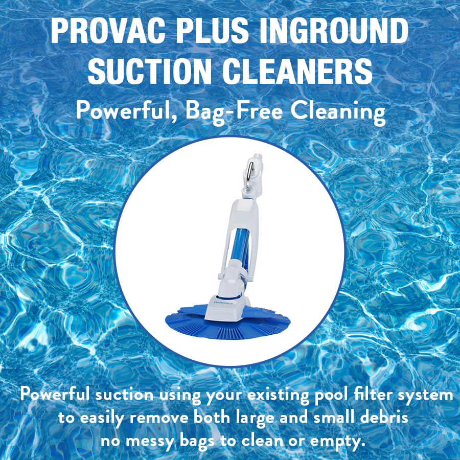 Image of Doheny's ProVac Plus Automatic Suction Swimming Pool Cleaner | Cleans from Waterline to Pool Bottom | Regulator Valve Automatically Adjusts Flow | No Tools or Electricity Needed! | for Inground Pools