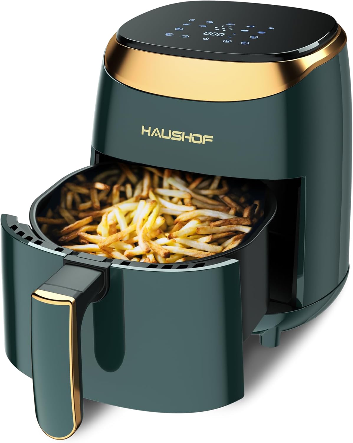 HAUSHOF Air Fryer, 4.2 Quart Instant Pot with 9-in-one Cooking Functions, Nonstick Stainless Steel & Dishwasher-Safe, No-Oil Air Fry, Roast, Bake, Reh