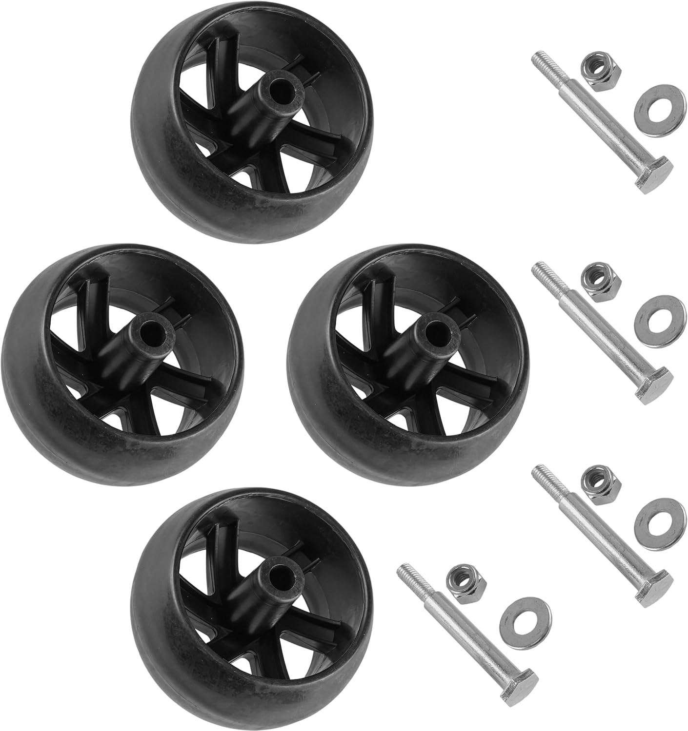 Caltric Deck Wheels Compatible with Husqvarna YTH 24K48 YTH 24K54 YTH 24V48 YTH 24V54 YT 42 DXL YT 42 DXLS YTH 20K46