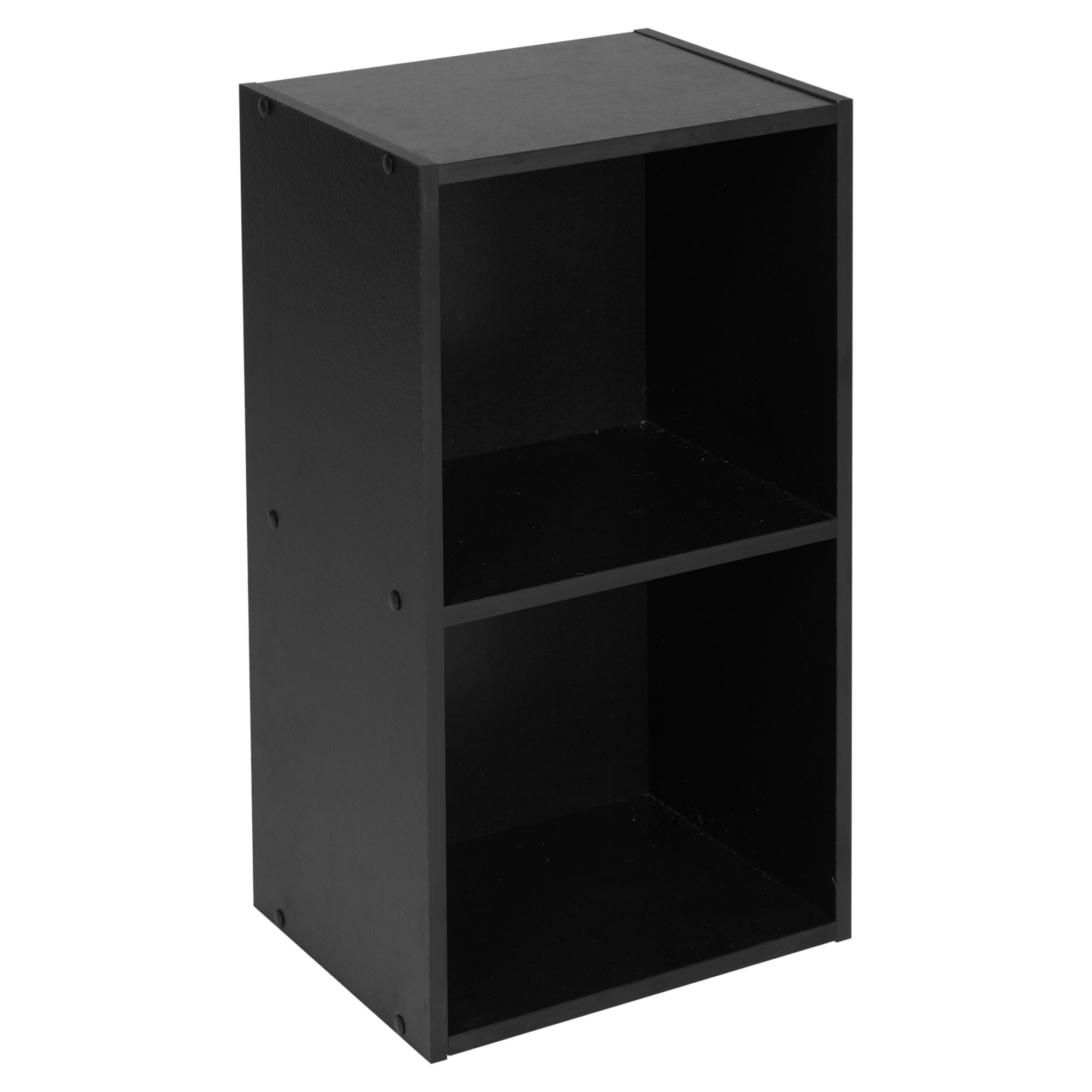 URBNLIVING ® 1, 2, 3, 4 Tier Wooden Shelving Bookcase Storage Wood Shelf Unit (2 Tier, Black)