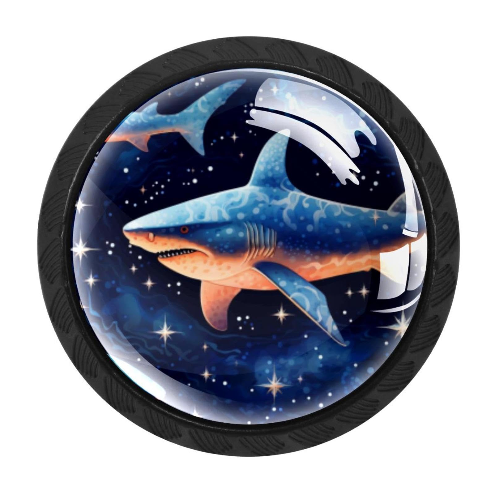 Chenzzzz Multicolored 19 4 Pack Starry Sky Shark Drawer Knob Cabinet Hardware