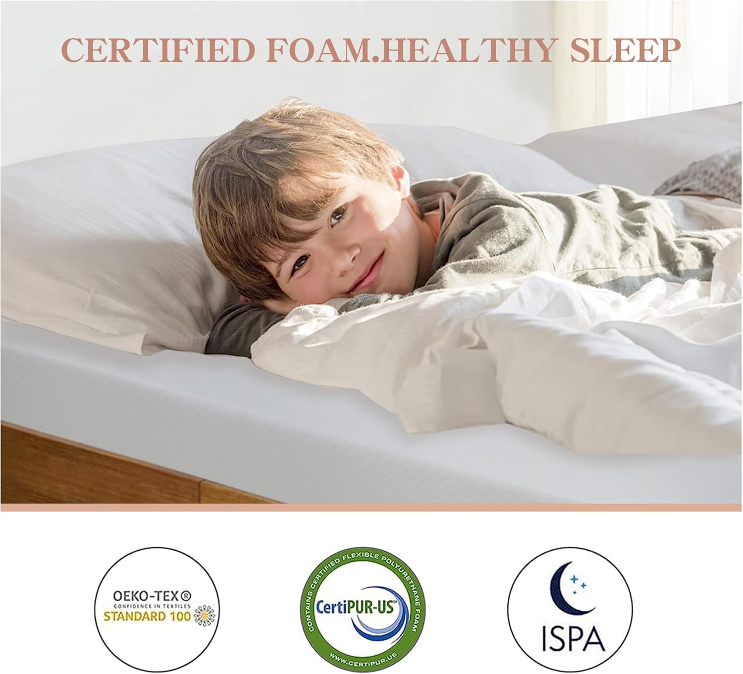 5 inch King Mattress, Gel Memory Foam King Size Mattress in a Box for Comfortable Sleep and Pressure Relief, Medium-Firm Support, Washable Cover, CertiPUR-US