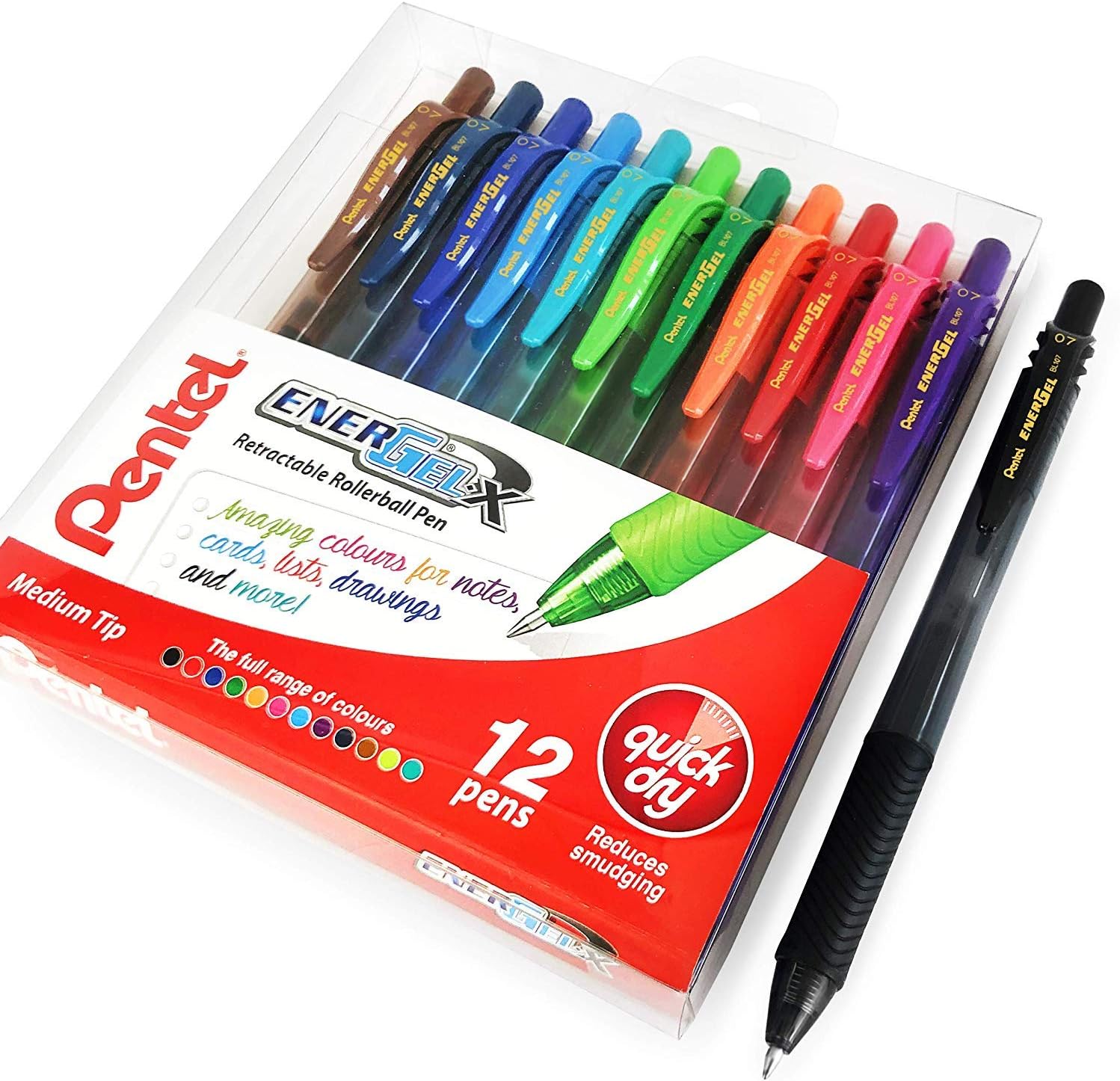 Pentel PE-BL107-AH Energel-X Gel Roller Pen 0.7MM Tip Blue 12 Pcs/Pack: Buy Online At Best Price - View #9