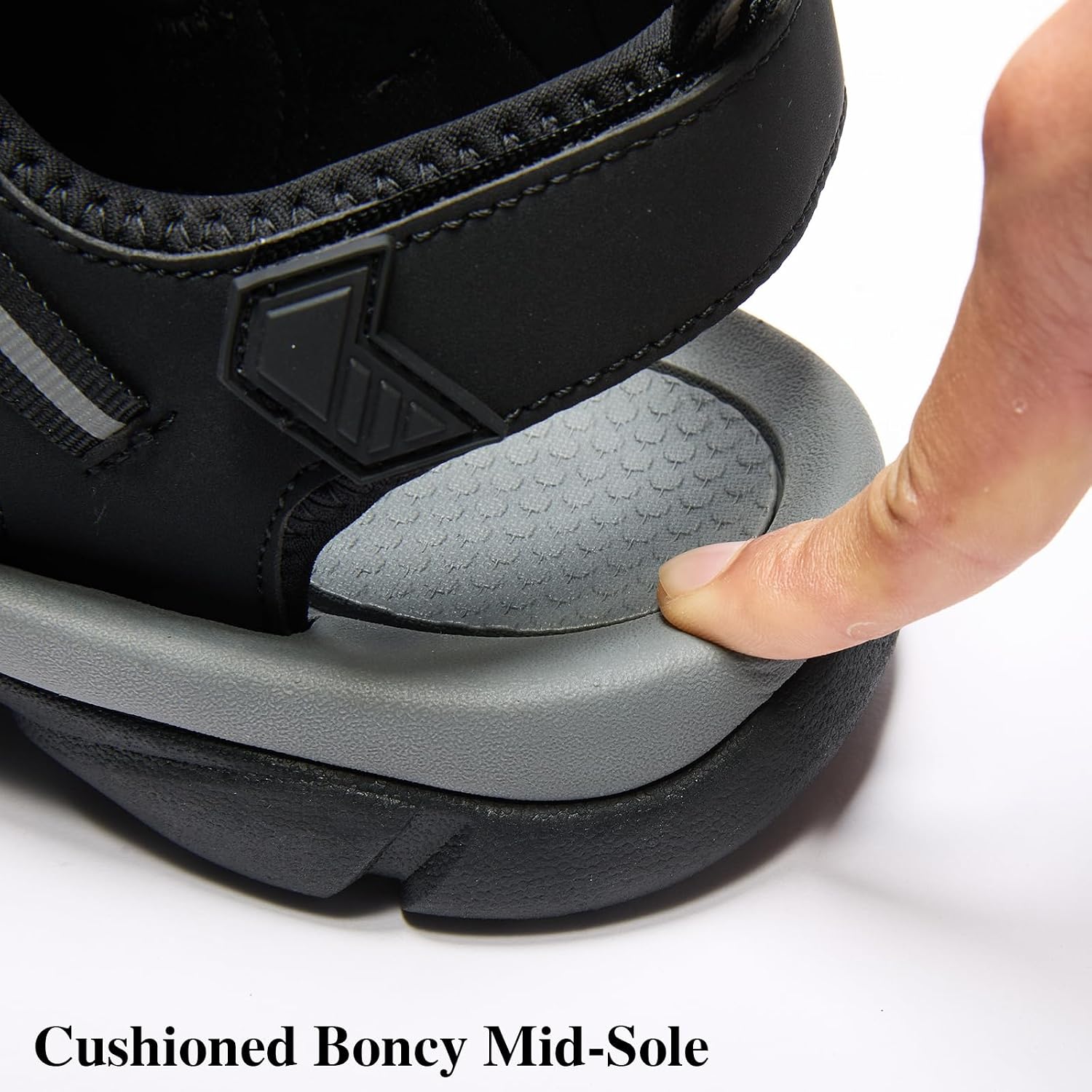 Queday Mens Adjustable Wide Closed Toe Hiking Sandals