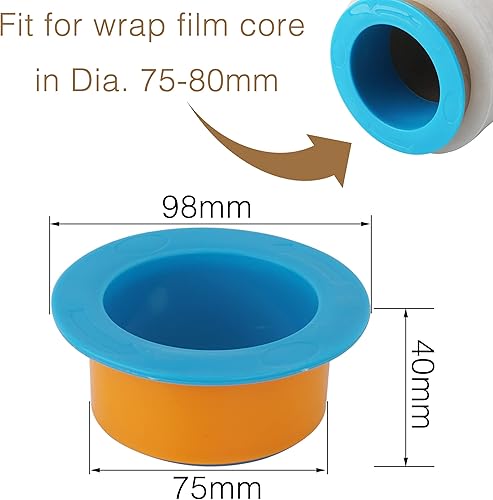 Miniatura 2 de OVOV 10 pares de dispensador de envoltura elástica, mango de envoltura retráctil, soporte de envoltura elástica para mudanza, protector de manos de