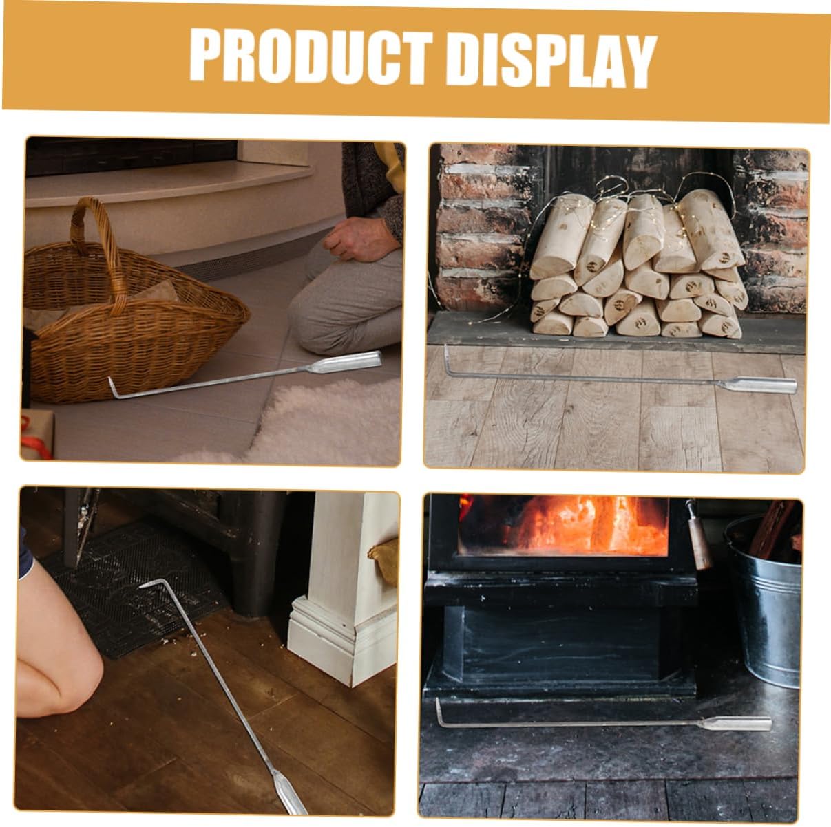 4pcs Extra Heavy Duty for Campfire Fire Pit and Indoor Fireplace Tool for Efficient Management and Grilling