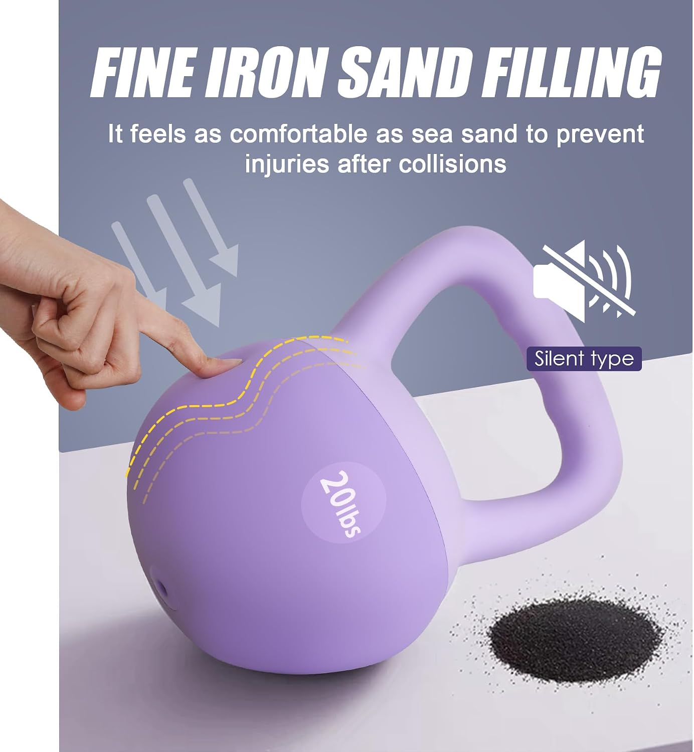 SogesHome Soft Kettlebells with Iron Sand Fill, Wide-Grip Handle, Shock-Proof Design - Ideal for Strength Training - Fitness Kettlebells for Home Gym, Men, Women, Children