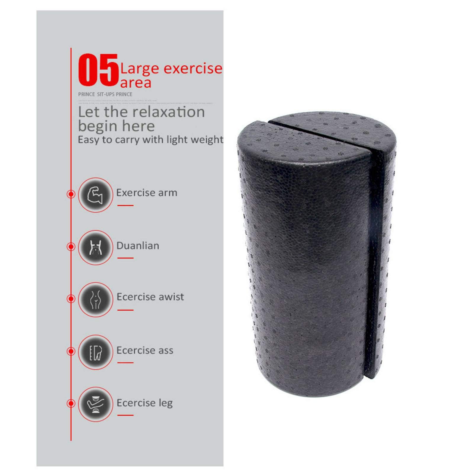 Demi Foam Roller Haute Densité – 90 Cm, EPP – Pour Étirements, Yoga, Pilates Et Récupération Musculaire