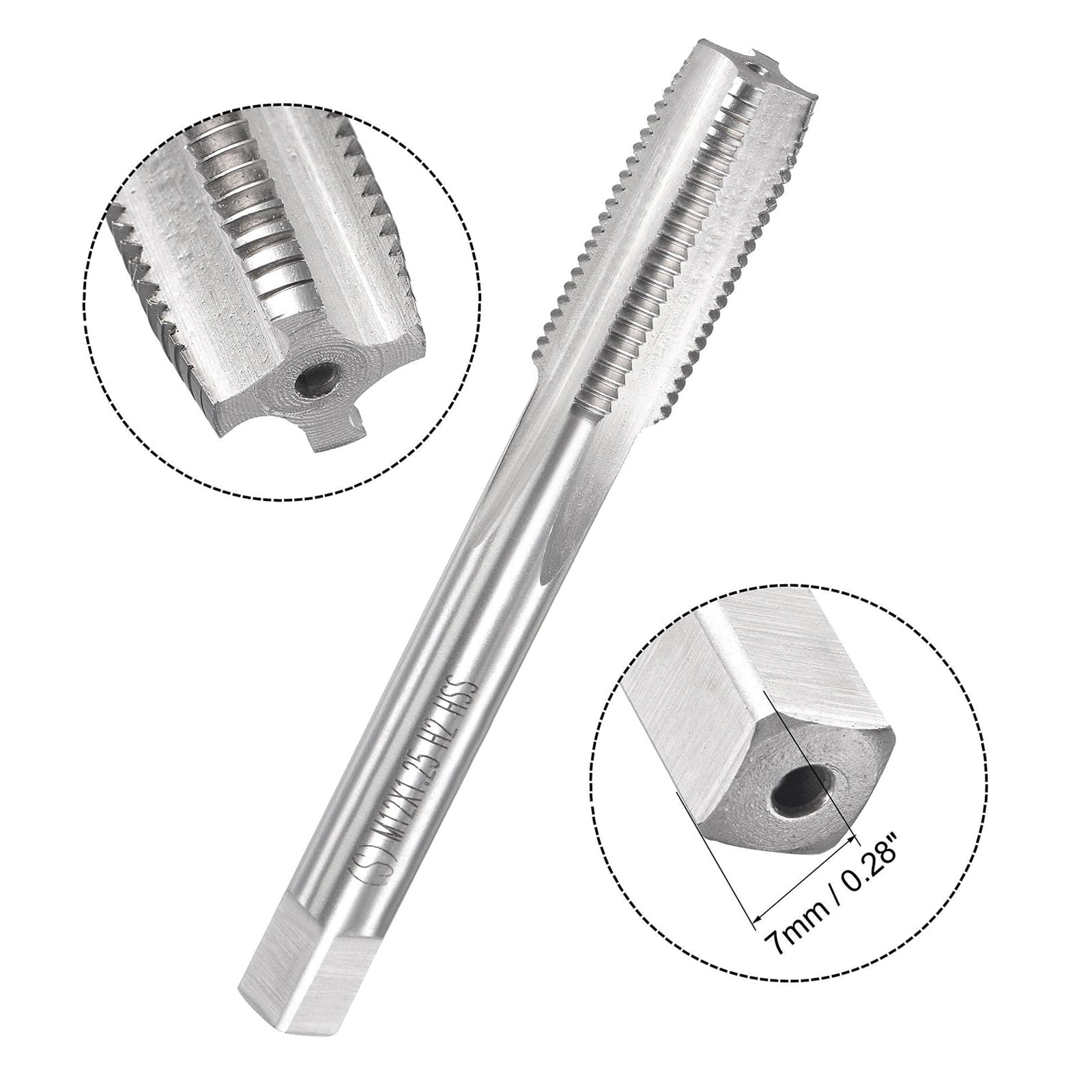 MACHSWON M12x1.25mm Metric Tap and Die Set,Machine Thread Screw Tap with Round Threading Die,Tap & Die Kit for Nut Screw Bolt Thread Repair - Image 3