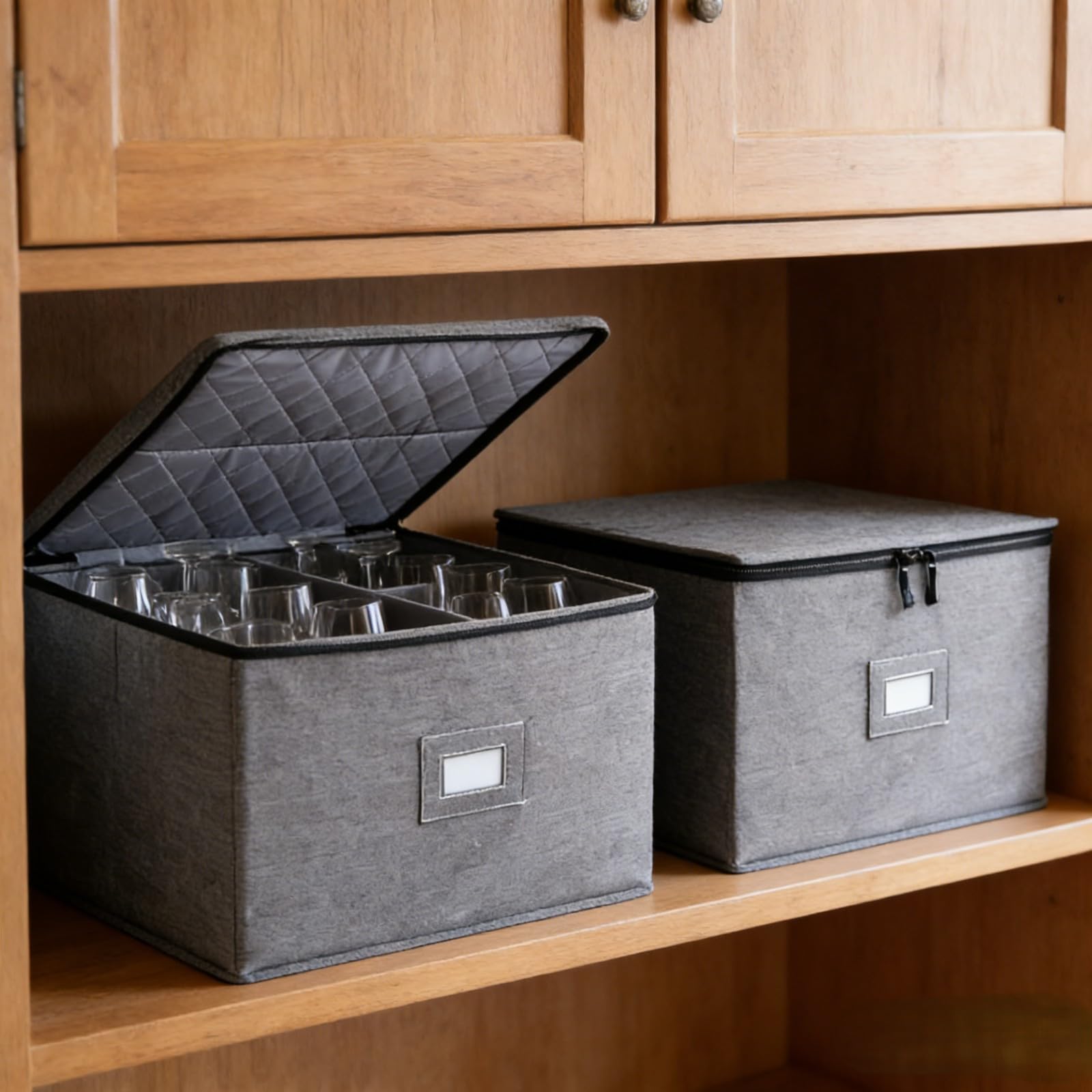 Umzugskarton Gläser Aufbewahrung Box für Besteck&Sektglas Pappe | Melivarone Gläserkarton: Stapelbare Aufbewahrungsbox für 12 Gläser. Sicherer Transport & Umzugskarton für Besteck & Geschirr.