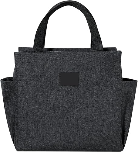 Lonchera aislada, organizador de bolsas de mano para hombres, mujeres y adultos, cremallera reutilizable a prueba de fugas con bolsillos laterales,