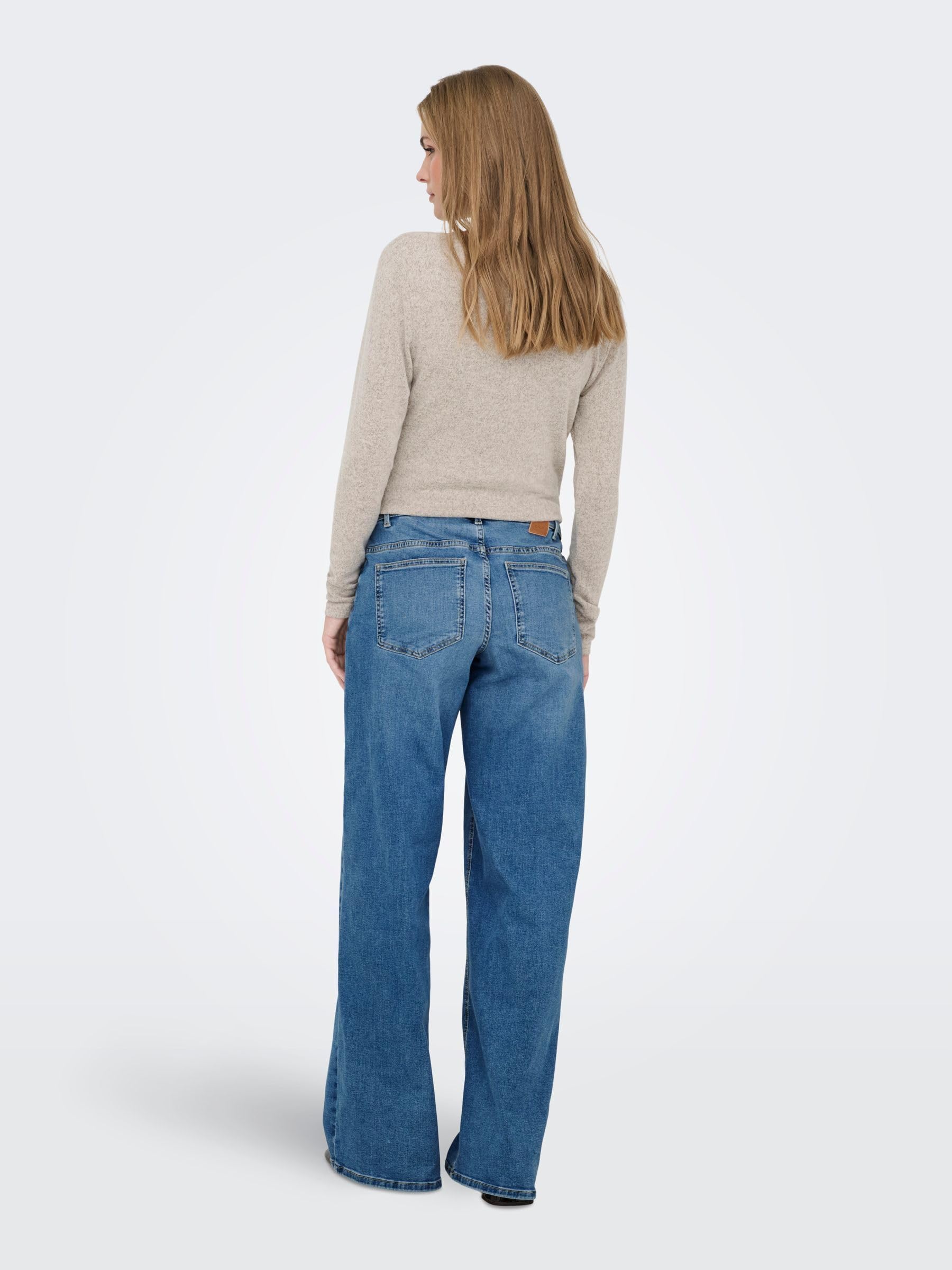 ONLY Female Jeans mit weitem Bein OLMMADISON Weiter Beinschnitt Jeans
