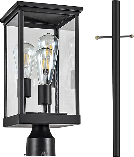 Vista 107 de Design House 502211 Base de pilar de linterna exteriores, color negra